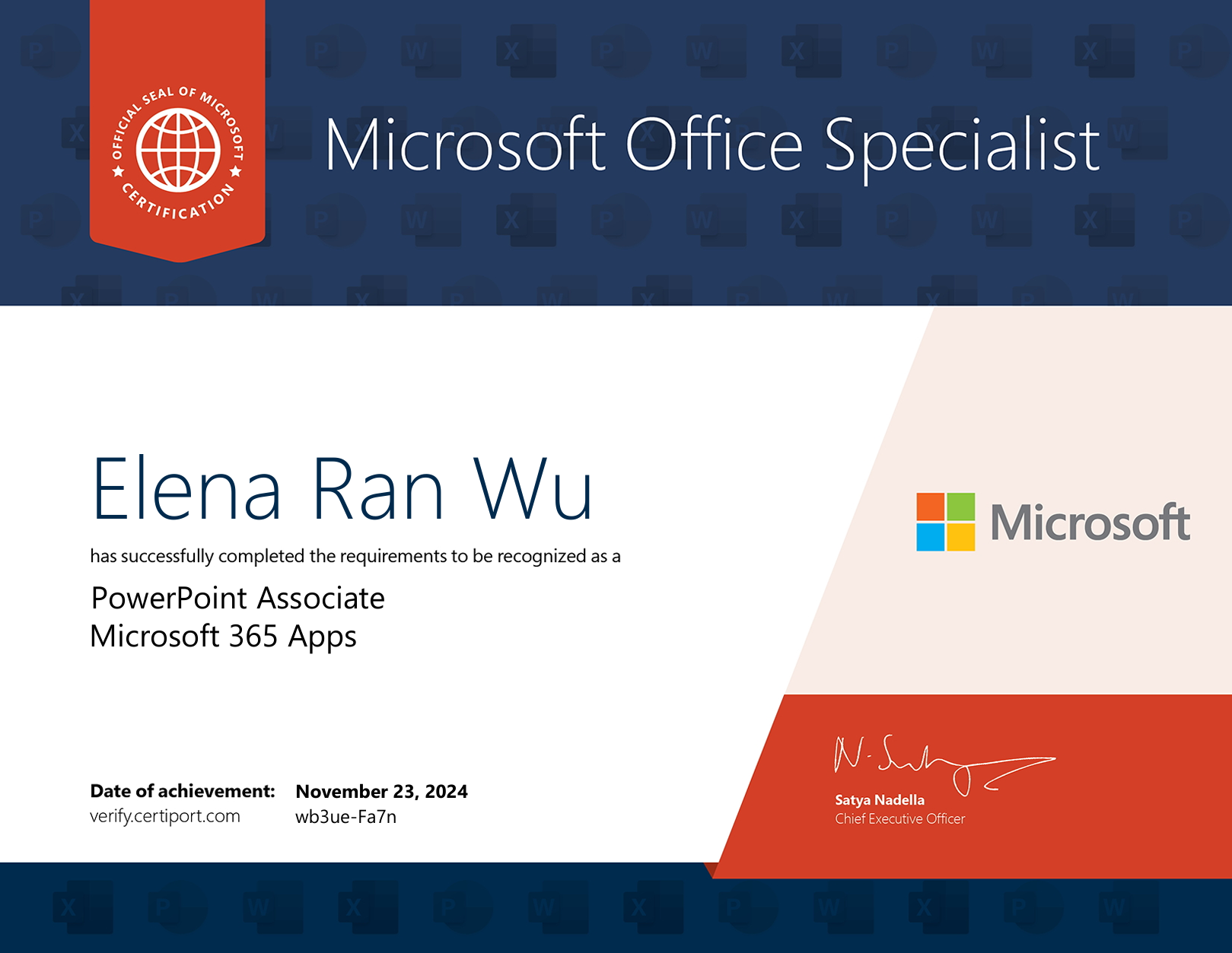 Certificate_Microsoft Office Specialist